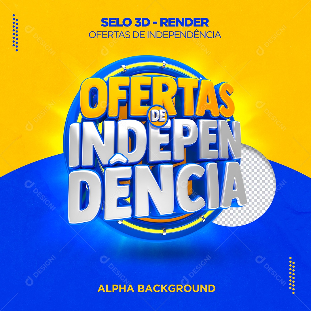 Ofertas de Independência Selo 3D PARA Composição PSD