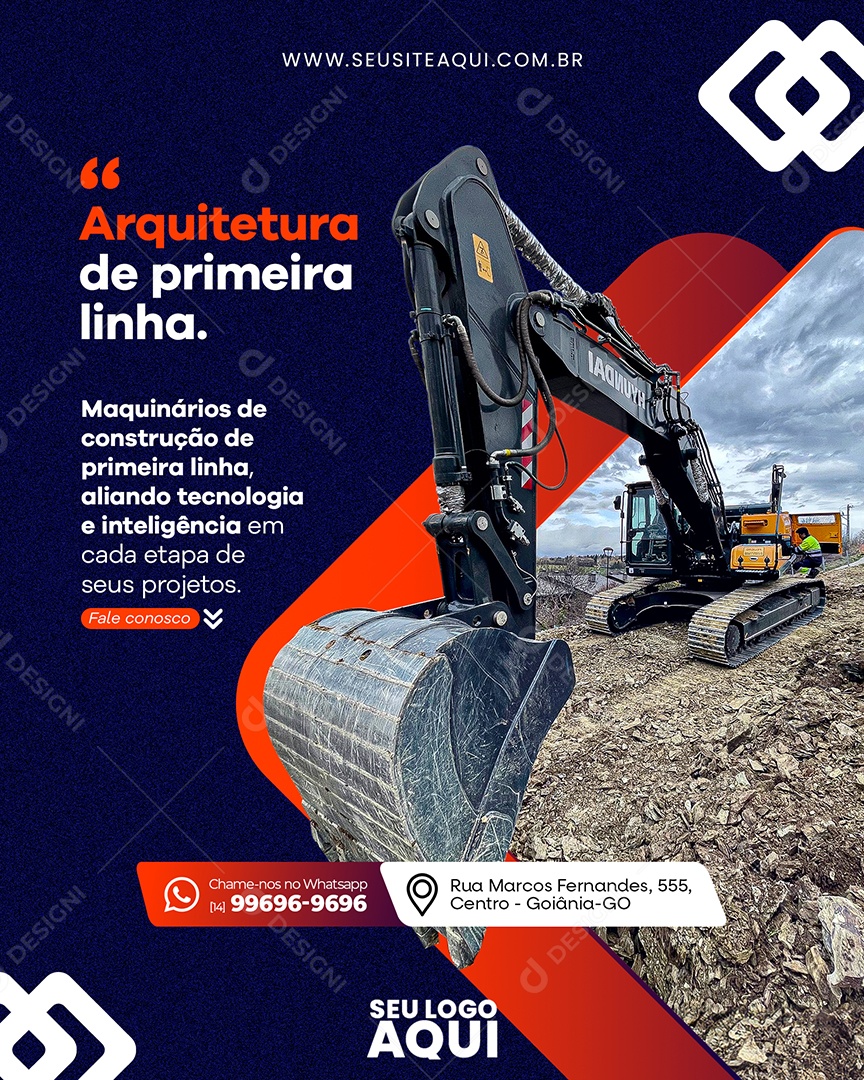 Social Media Arquitetura De Primeira Linha PSD Editável