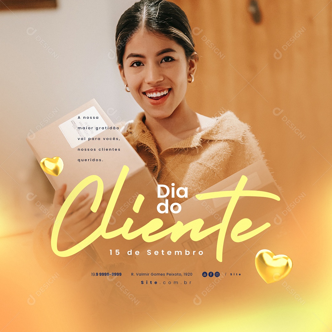 Social Media Dia Do Cliente 15 de Setembro PSD Editável