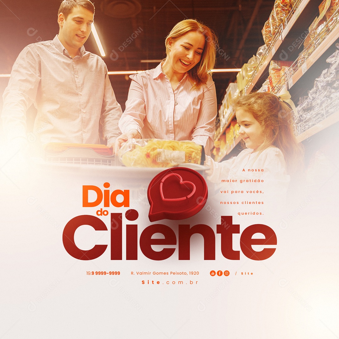 Dia Do Cliente A Nossa Maior Gratidão vai para Vocês Social Media PSD Editável