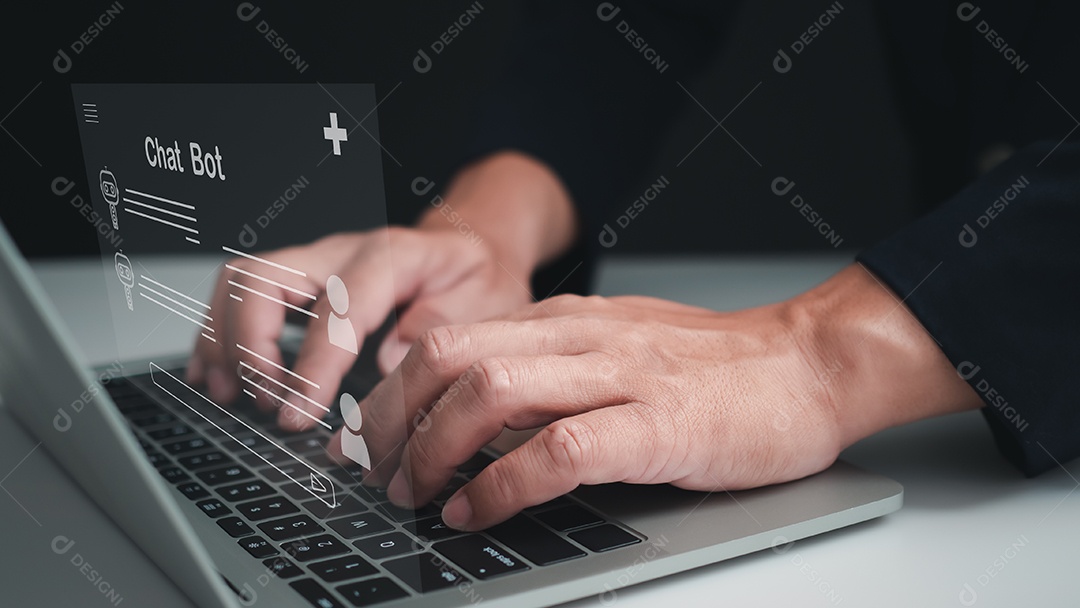 Os empresários usam computadores. Existe um sistema inteligente de IA para ajudar a tornar o trabalho mais rápido.