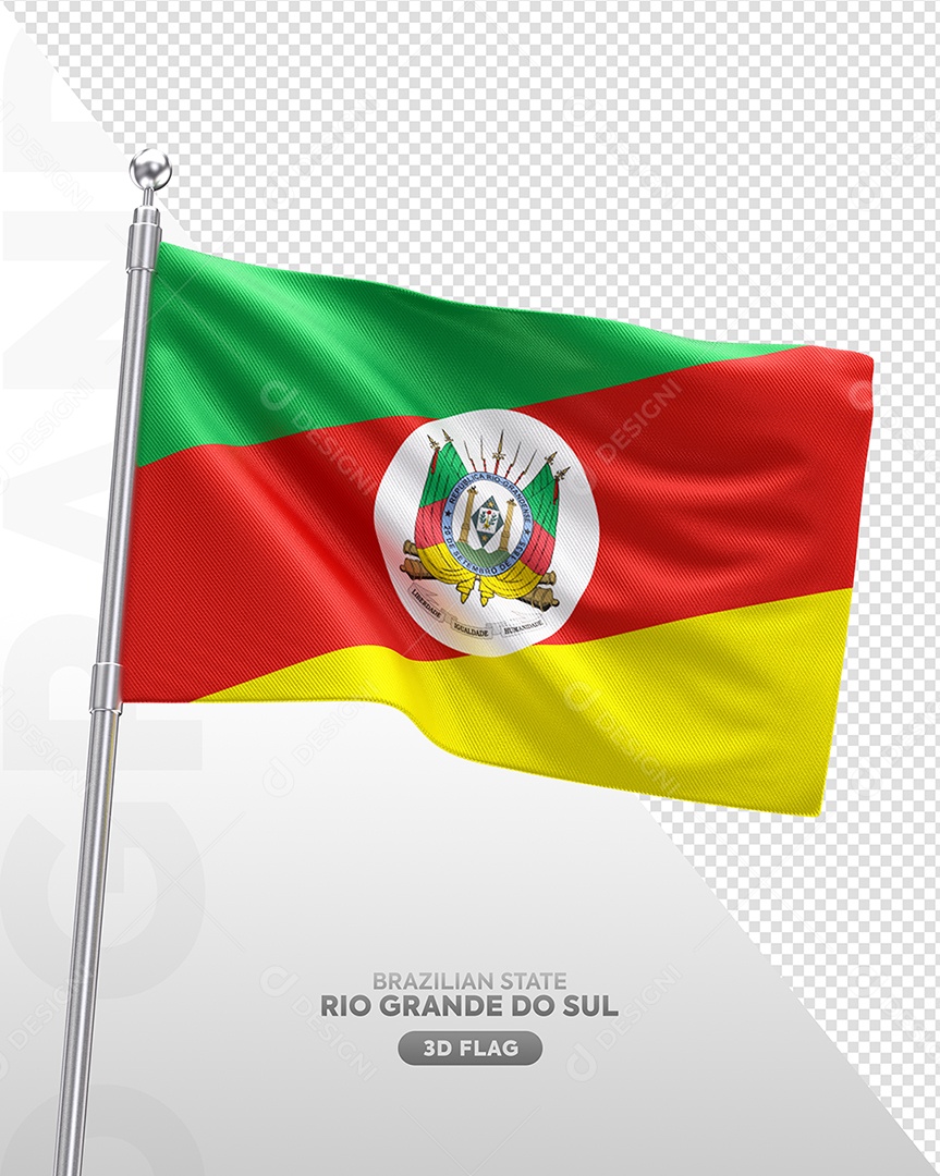 Bandeira do Estado de Rio Grande do Sul para Composição PSD