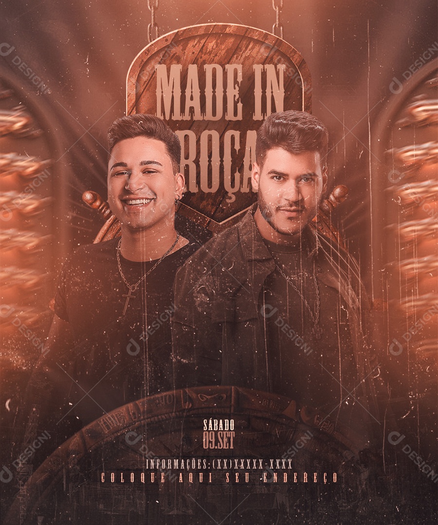 Social Media Flyer Feed Made In Roça PSD Editável