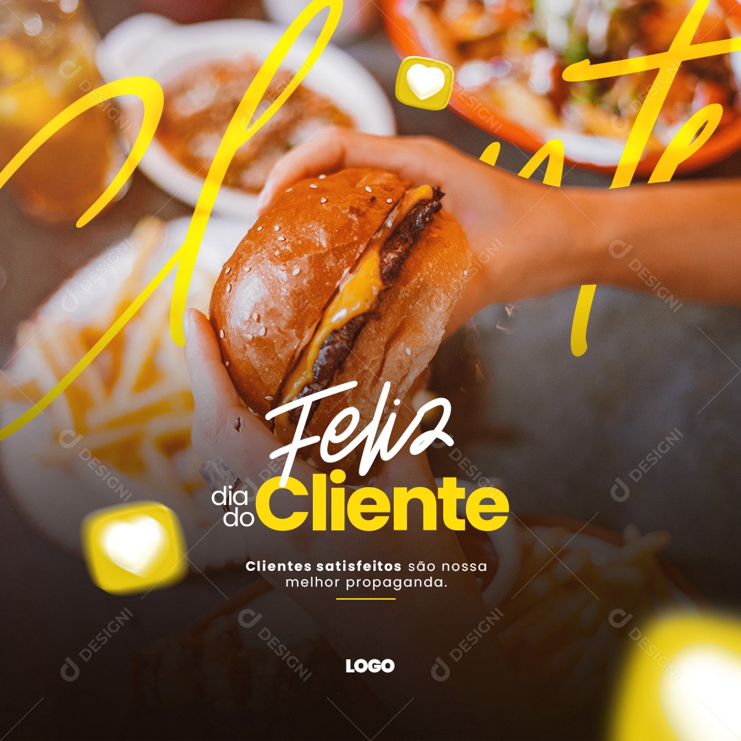 Feliz Dia Do Cliente Nossa Melhor Propaganda Socia Media PSD Editável