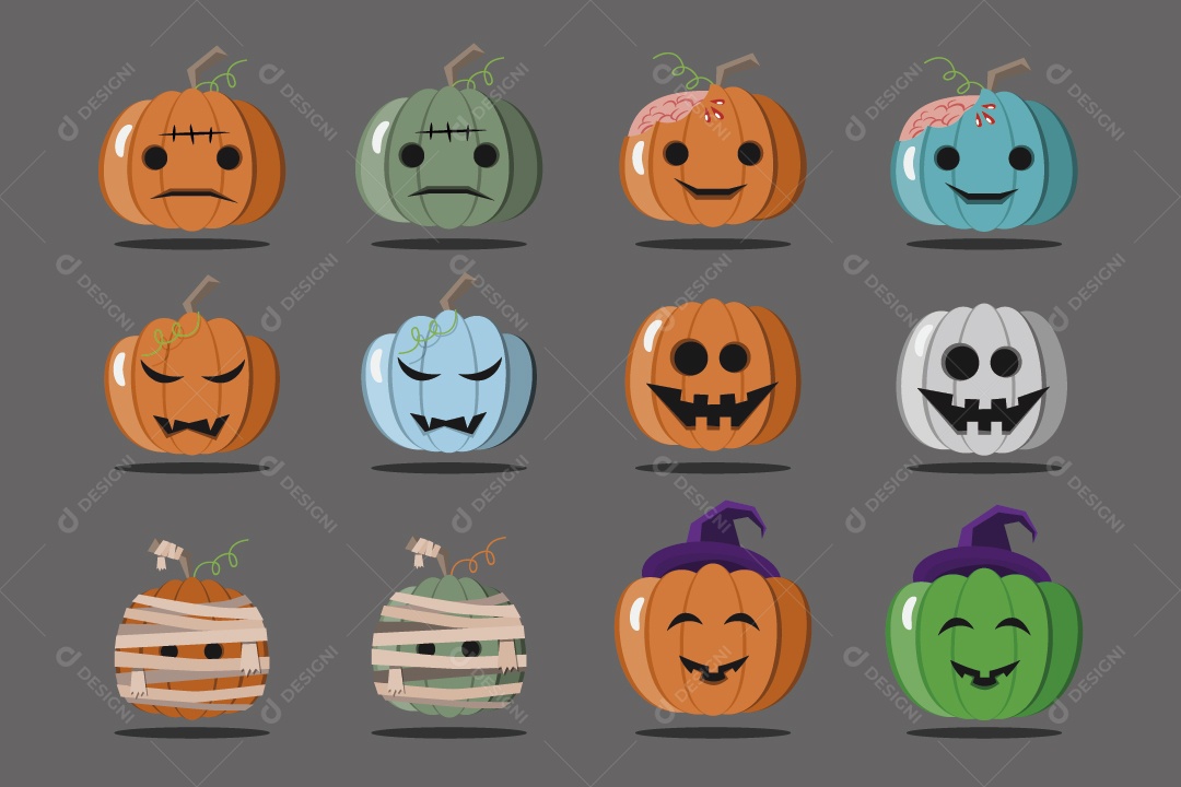 Aboboras do Halloween Ilustração Vetor EPS