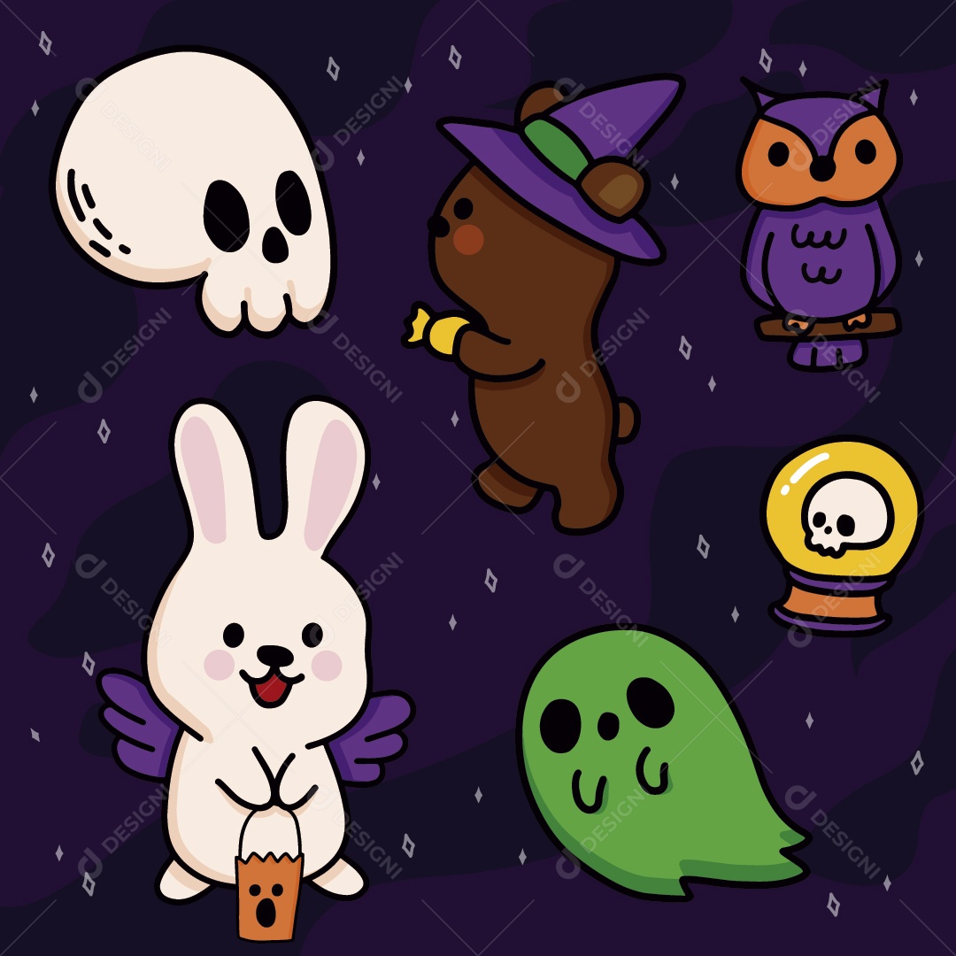 Ilustrações do Halloween Vetor EPS