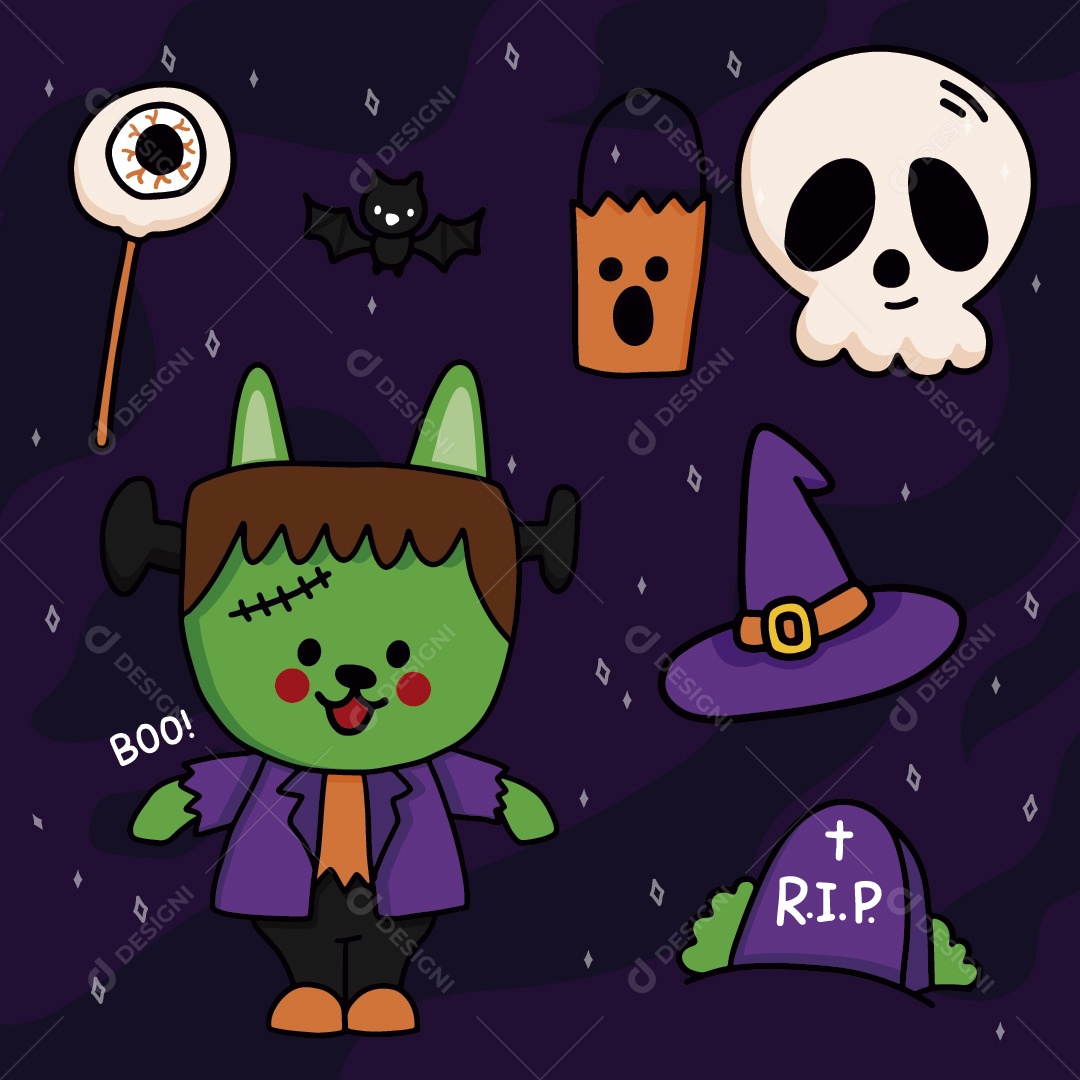 Ilustrações do Halloween Vetor EPS
