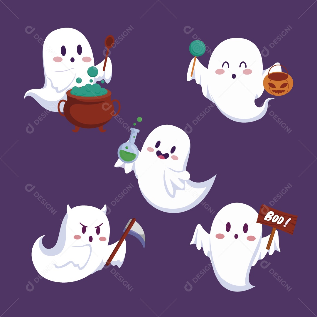 Fantasma do Halloween Ilustração Vetor EPS