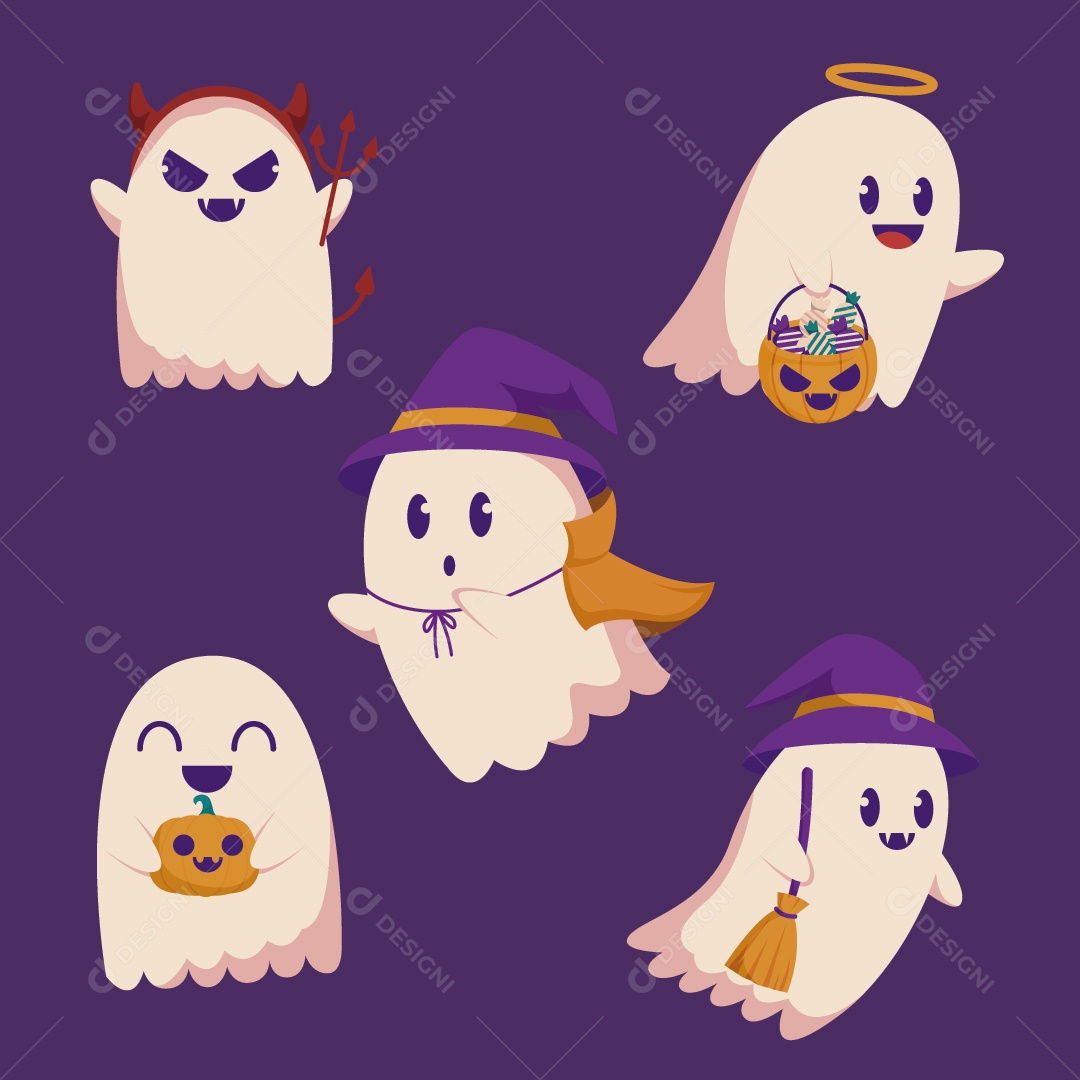 Fantasma do Halloween Ilustração Vetor EPS