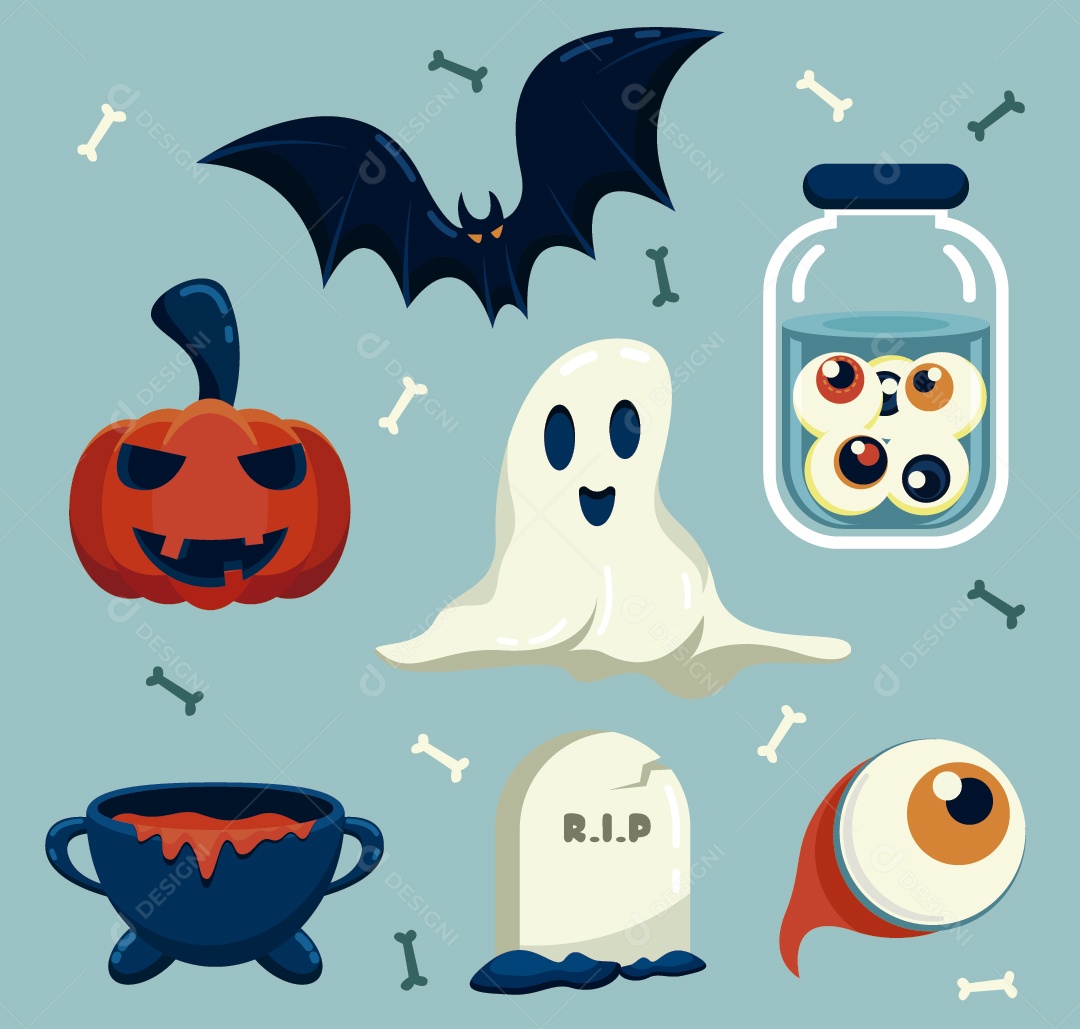 Ilustrações do Halloween Vetor EPS