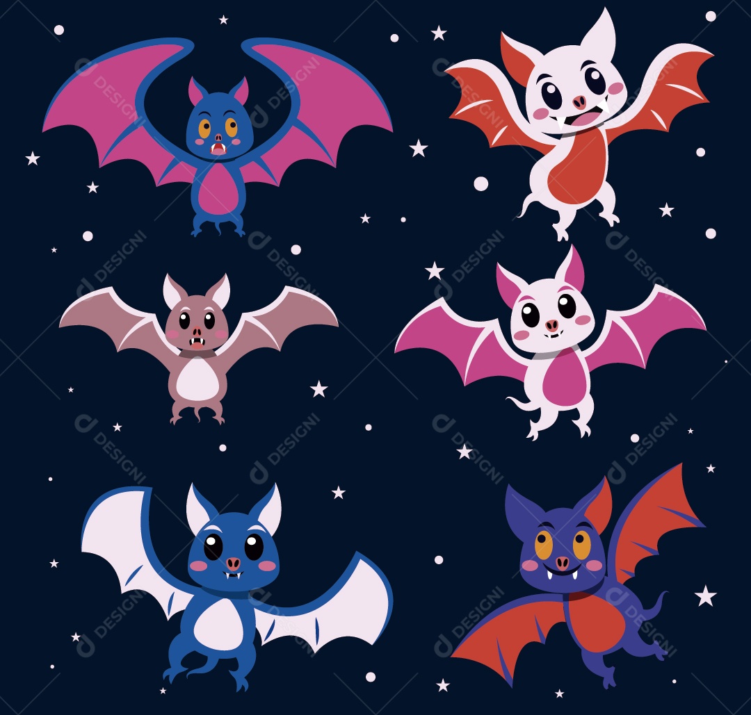 Morcegos do Halloween Ilustração Vetor EPS