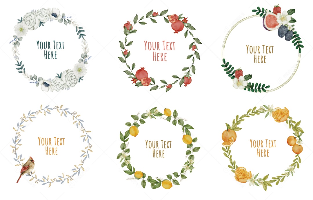 Moldura de Flores Ilustração Vetor EPS