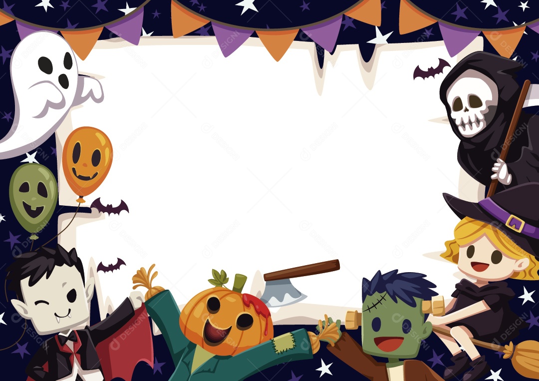 Molduras do Halloween Ilustrações Vetor EPS