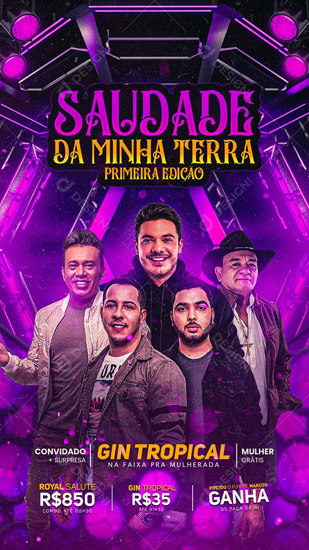 Story Flyer Saudade Da Minha Terra Primeria Edição Social Media PSD Editável