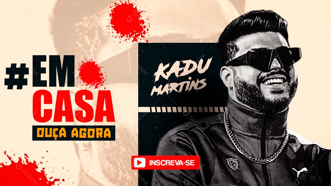 Social Media Banner Flyer Kadu Martins Youtube PSD Editável