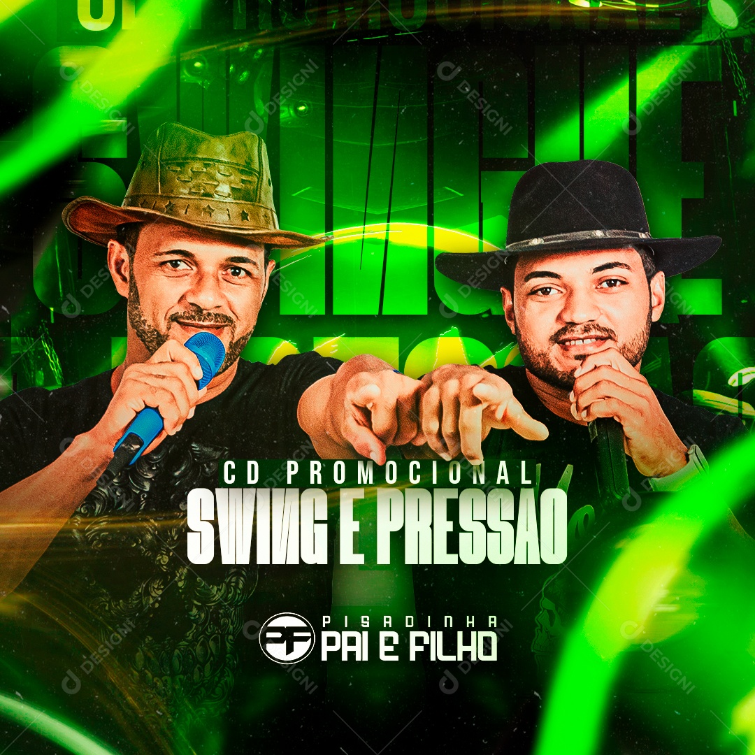 Flyer Feed CD Promocional Swing e Pressão Social Media PSD Editável