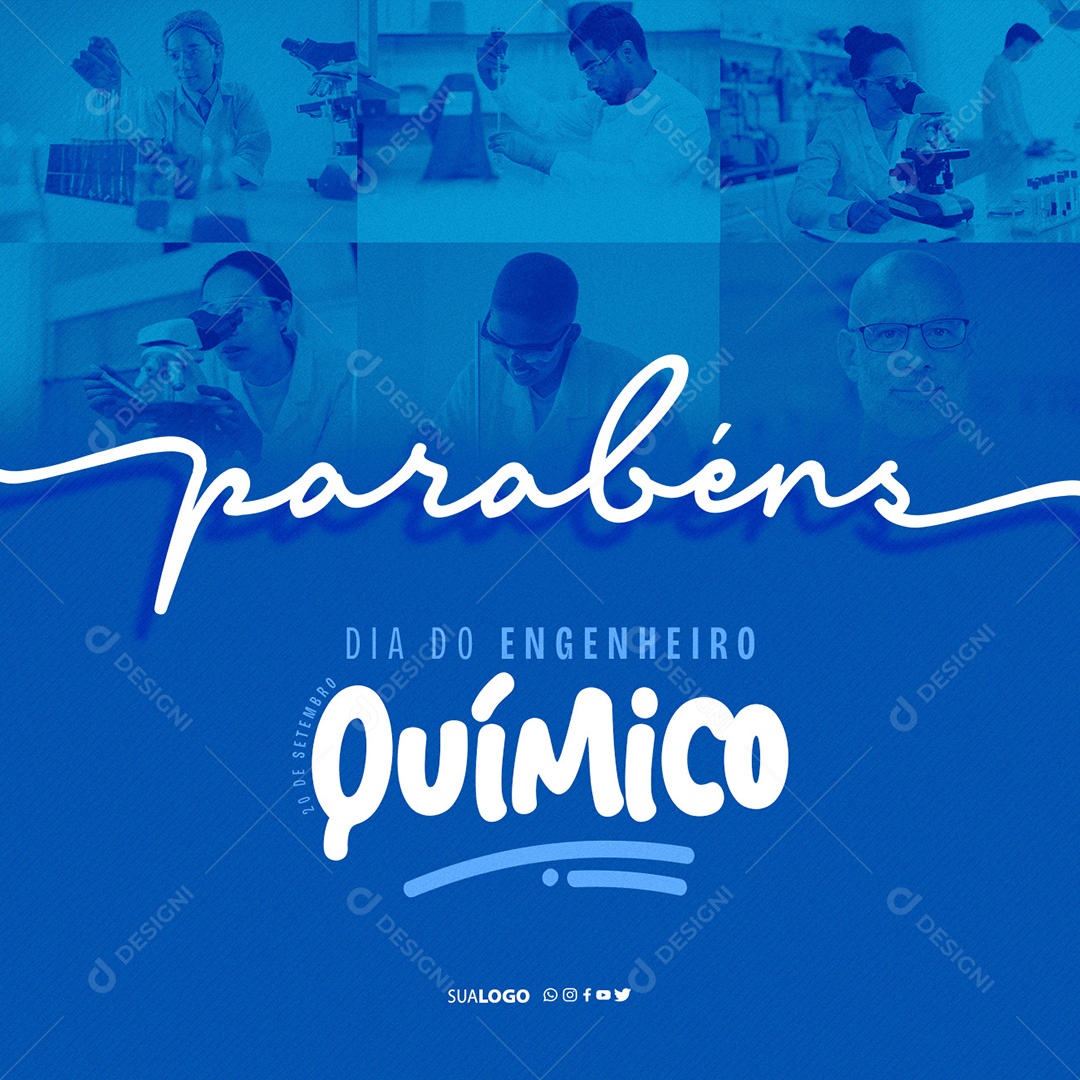 Dia Do Engenheiro Químico Parabéns Social Media PSD Editável