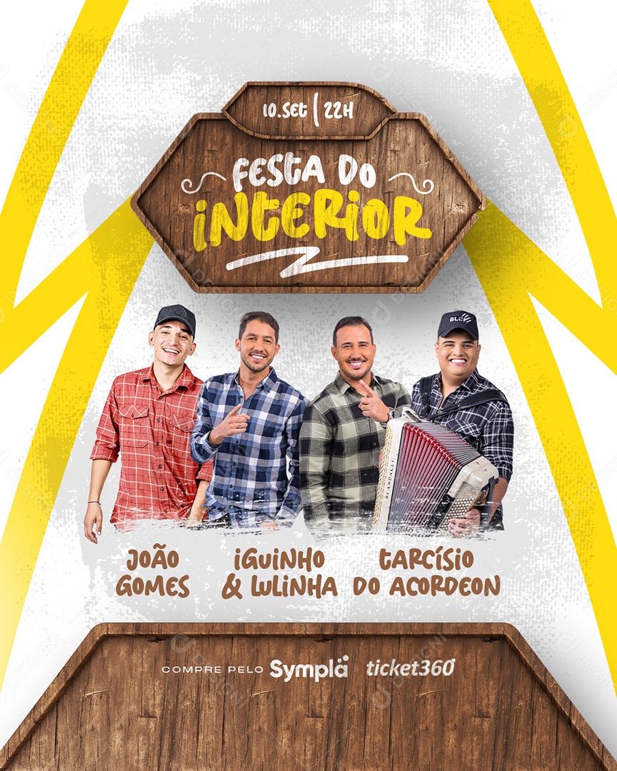 Social Media Flyer Feed Festa Do Interior PSD Editável