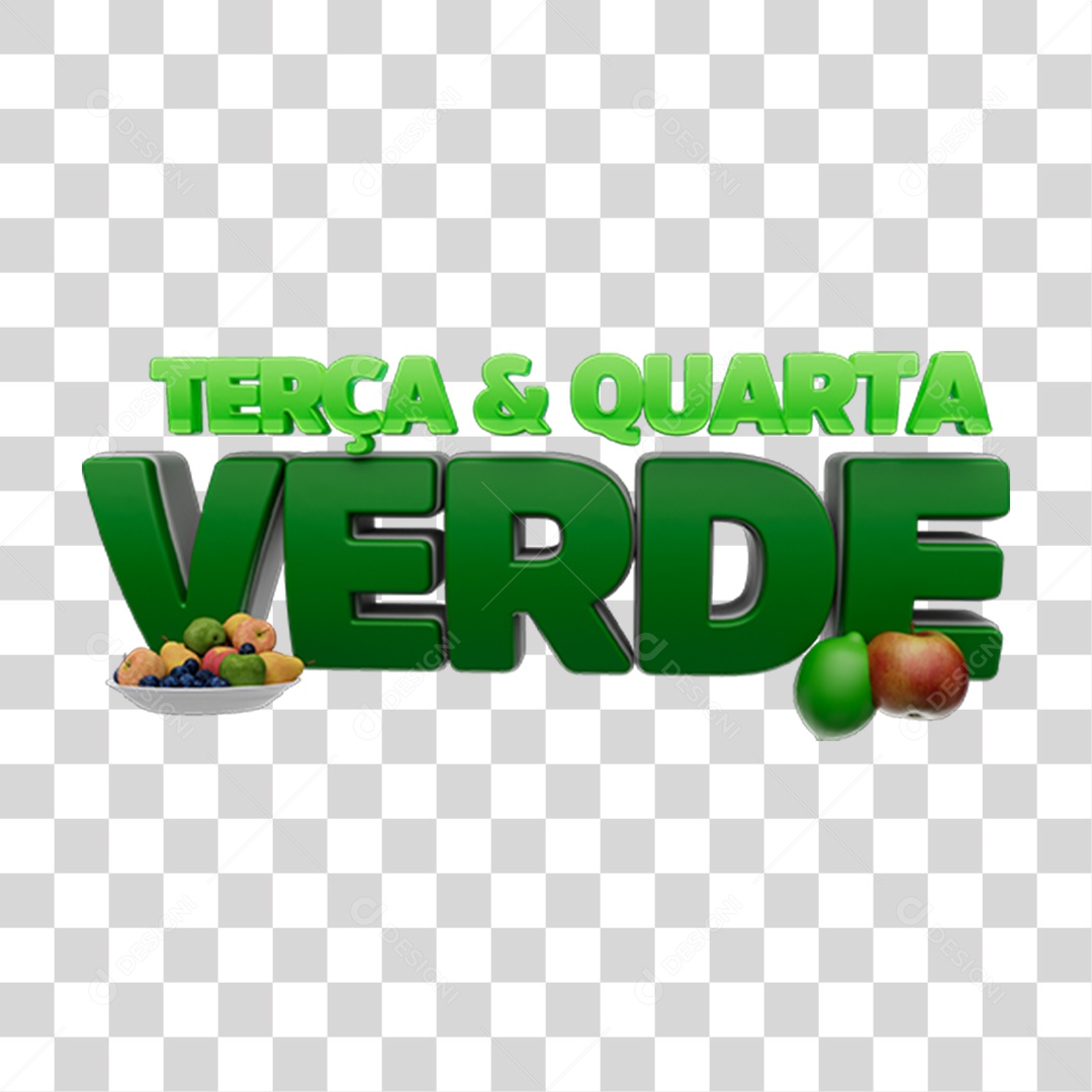 Terça e Quarta Verde PNG Transparente