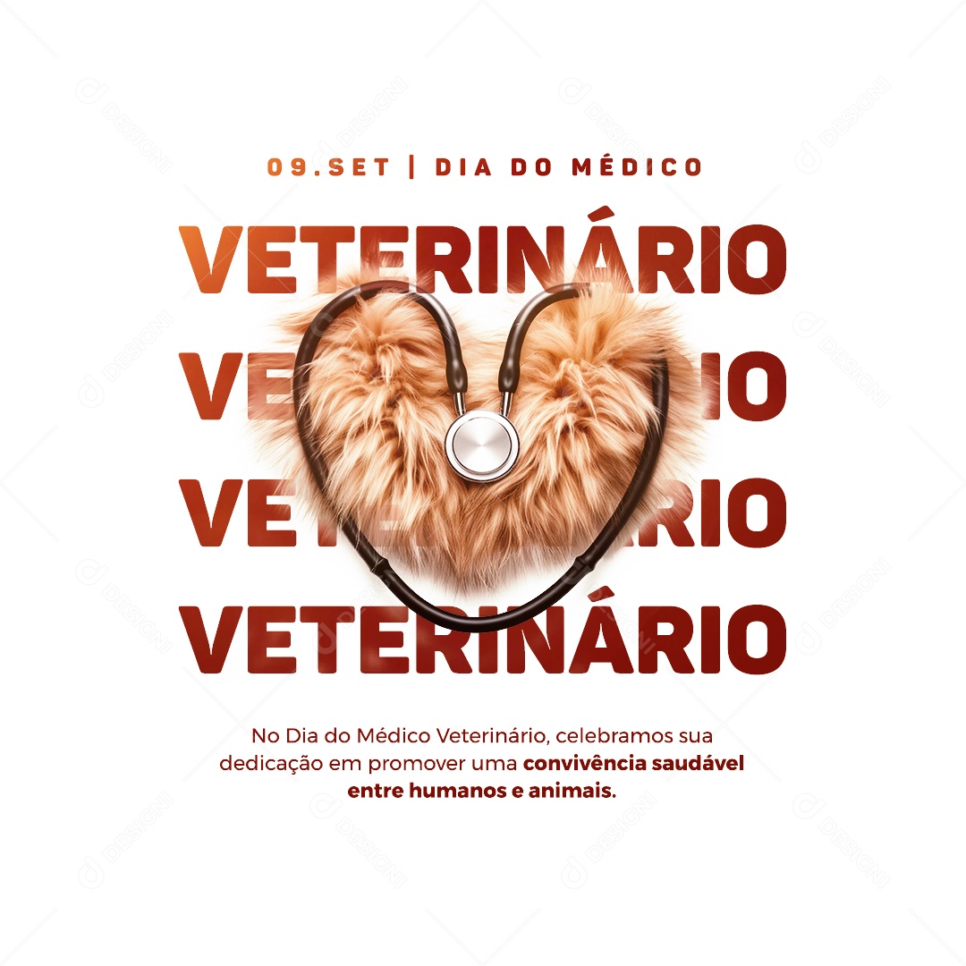 Social Media Dia do Médico Veterinário 09 de Setembro PSD Editável