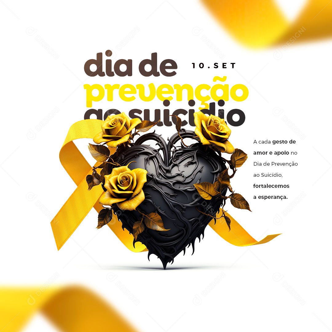 Dia de Prevenção ao Suicídio 10 de Setembro Social Media PSD Editável