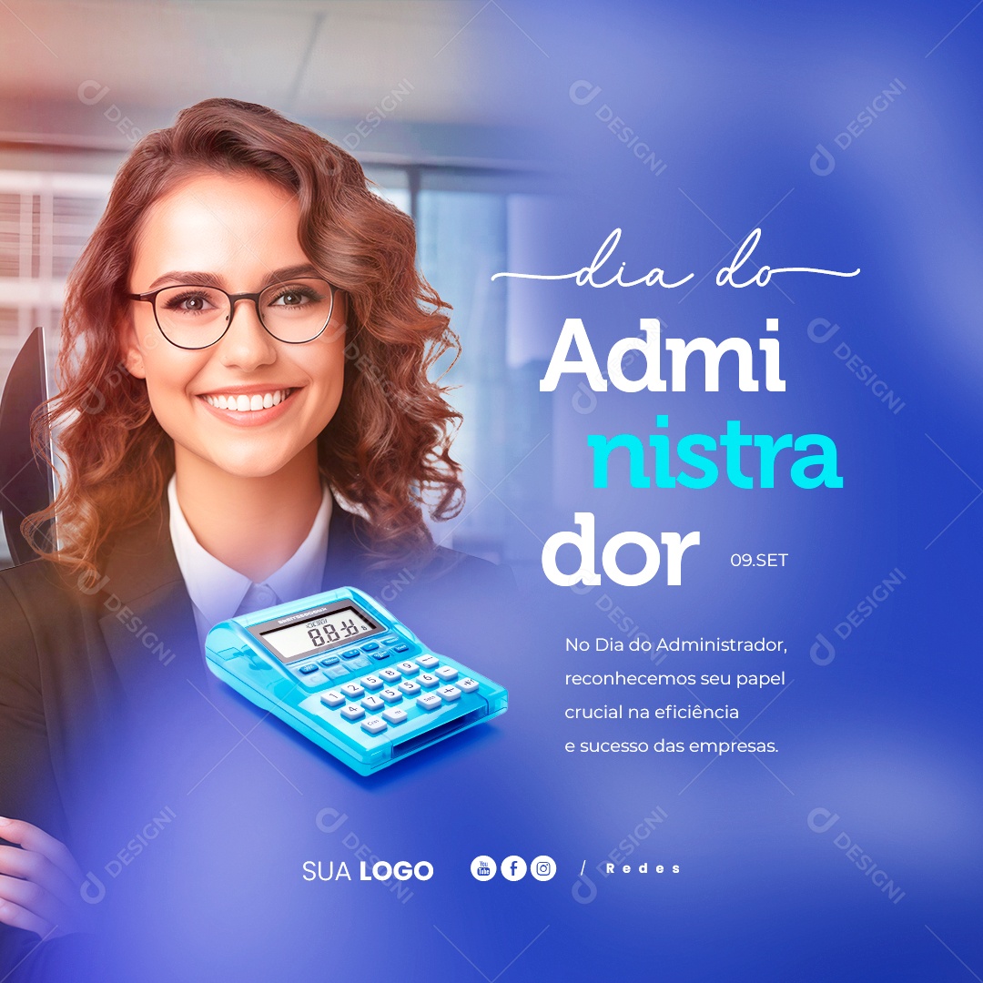 Dia Do Administrador 09 De Setembro Social Media PSD Editável