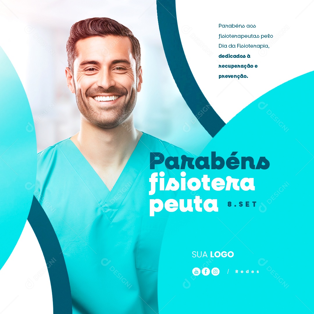 Dia Mundial da Fisioterapia Parabéns 08 de Setembro Social Media PSD Editável