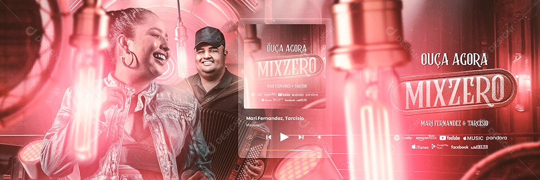Carrossel Flyer Mixzero Mari Fernadez Tarcísio do Acordeon Social Media PSD Editável