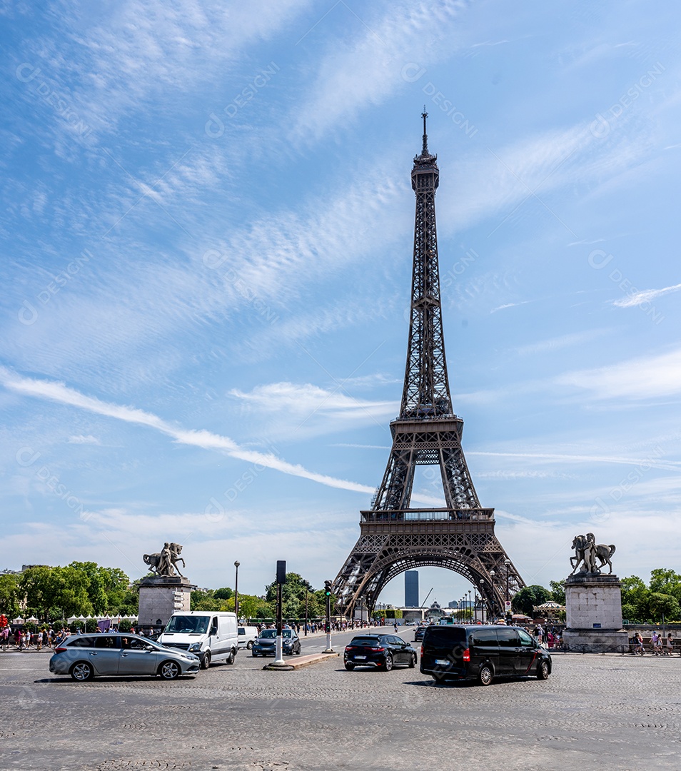Linda vista da torre eiffel