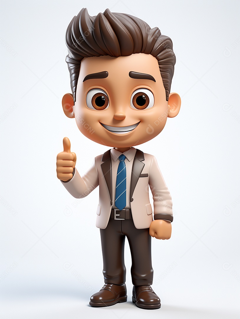 Desenho de homem jovem de negócio