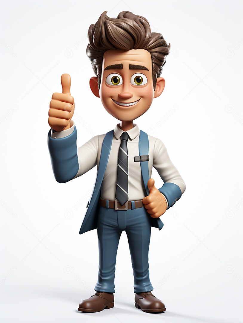 Desenho de homem jovem de negócio