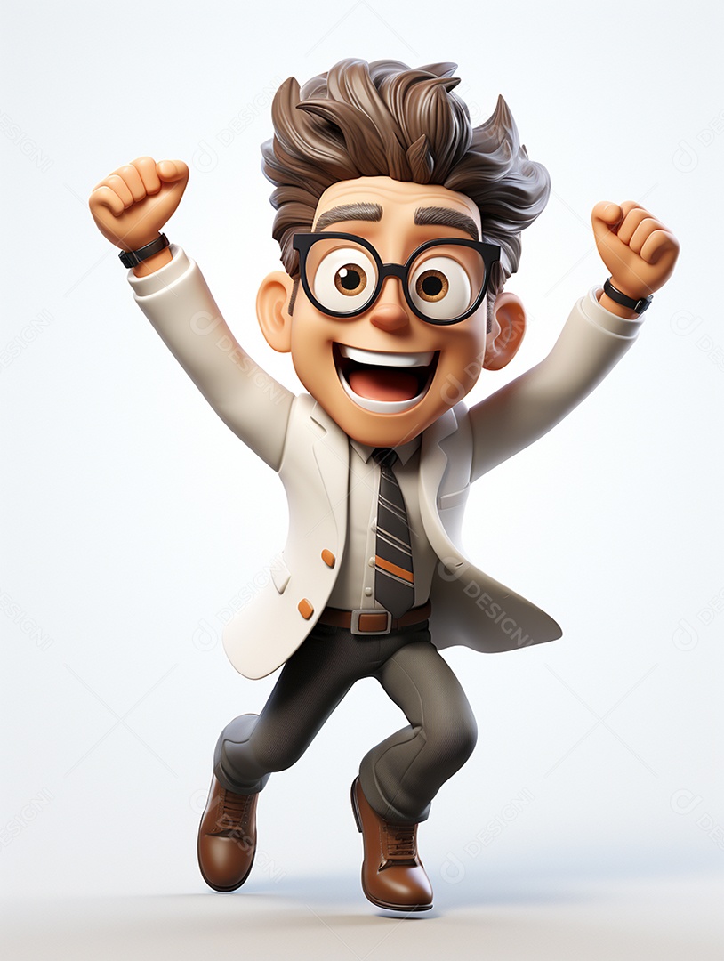 Desenho de homem jovem de negócio