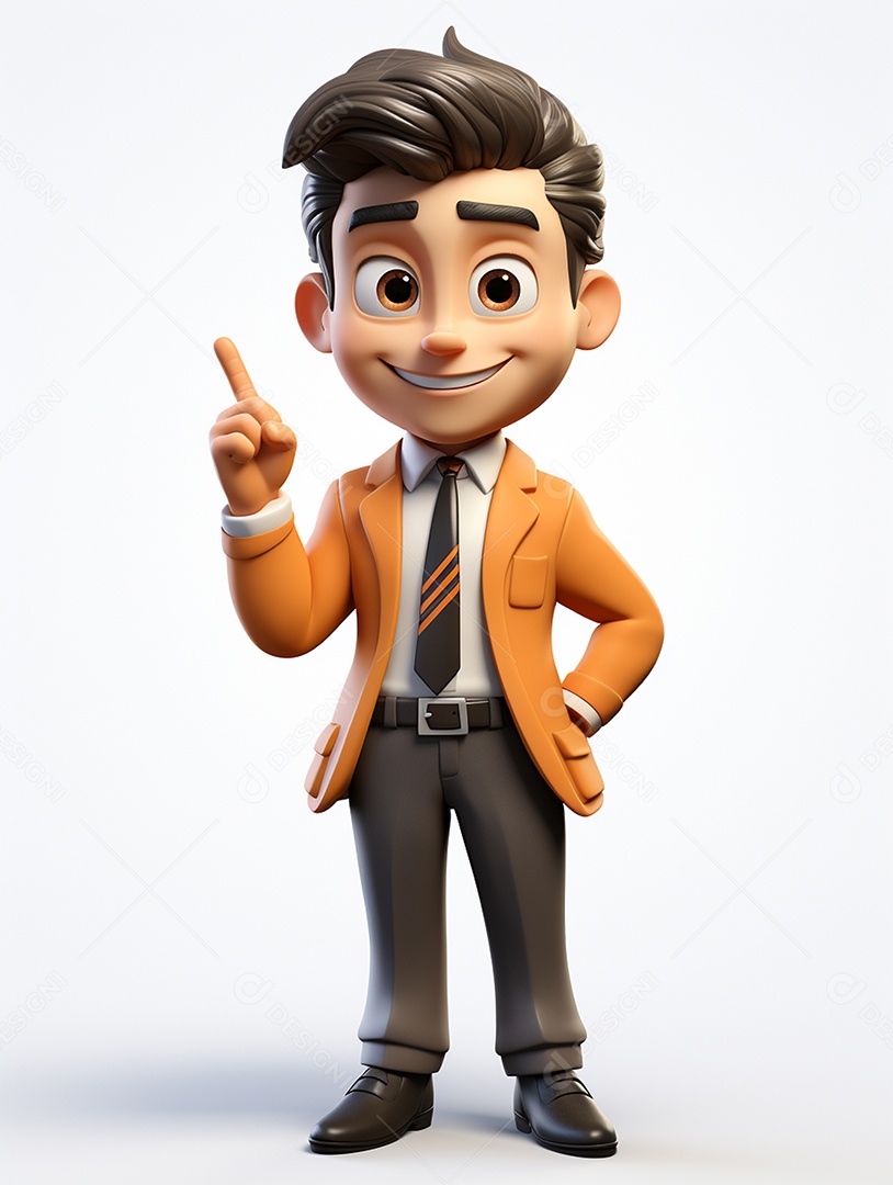 Desenho de homem jovem de negócio