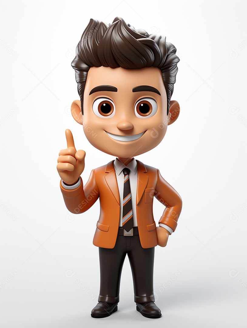 Desenho de homem jovem de negócio