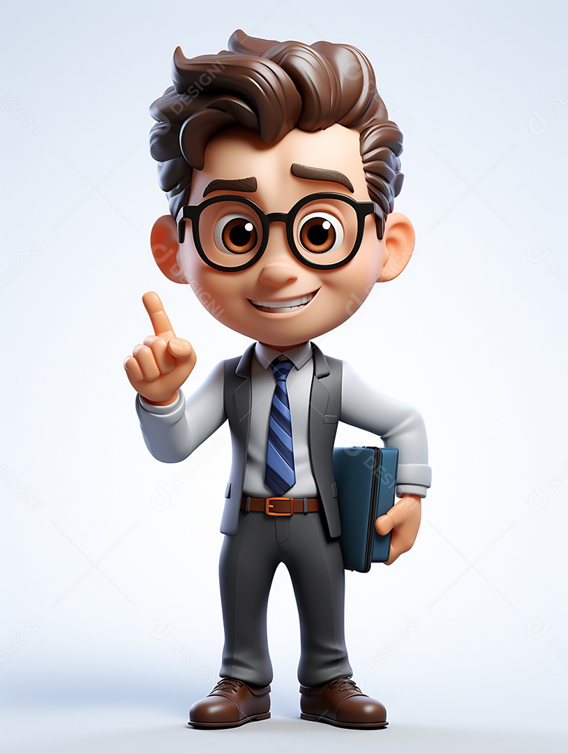 Desenho de homem jovem de negócio