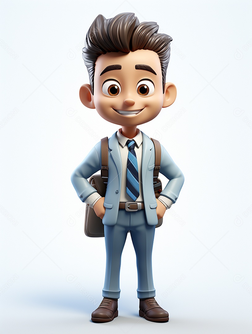 Desenho de homem jovem de negócio