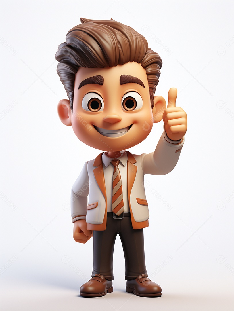 Desenho de homem jovem de negócio