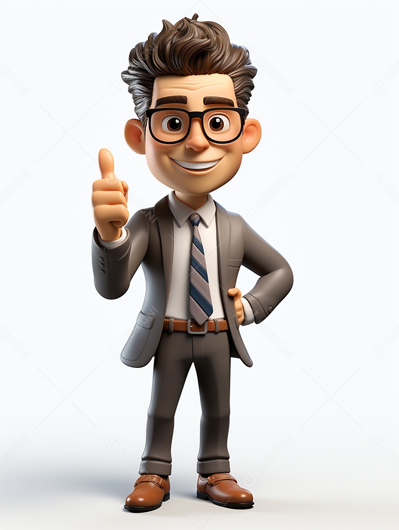 Desenho de homem jovem de negócio