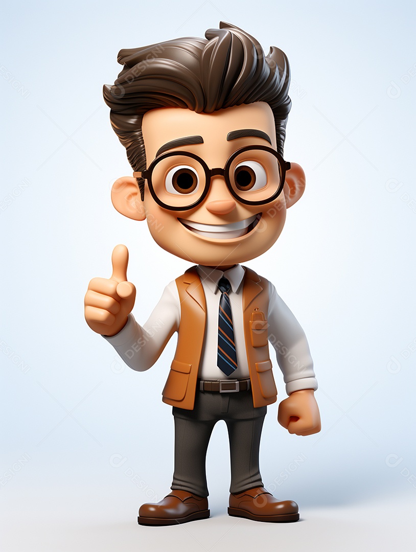 Desenho de homem jovem de negócio