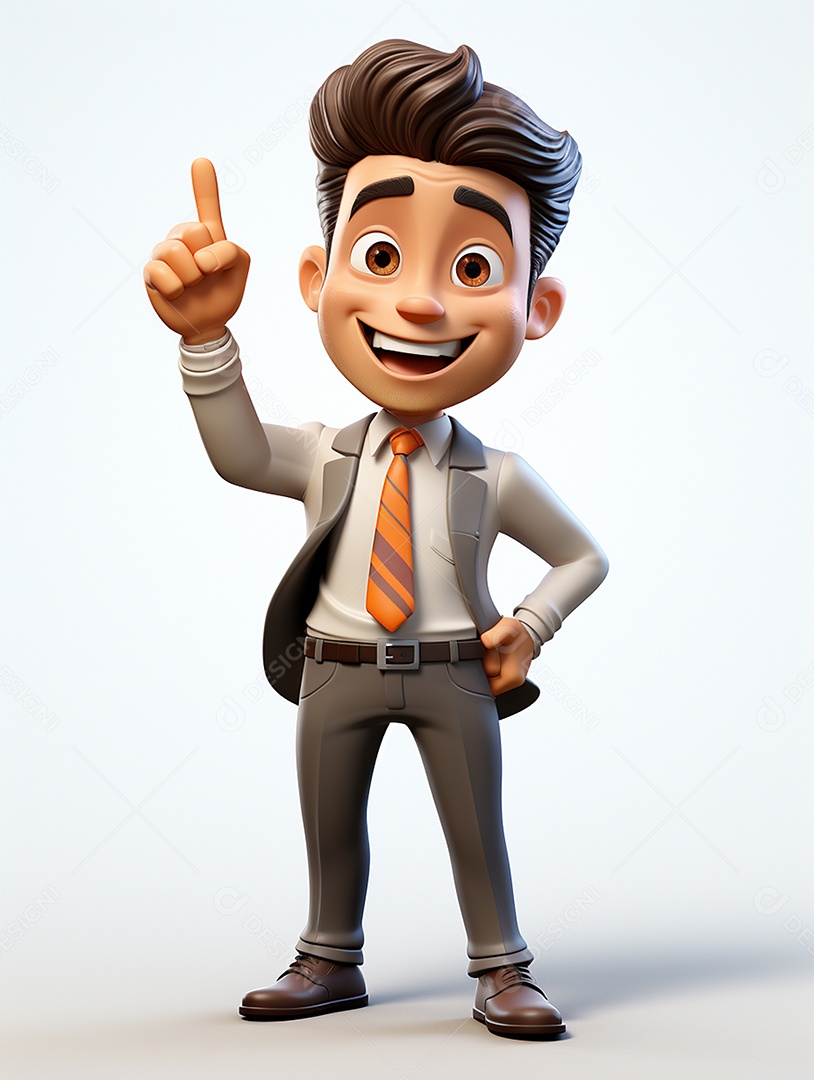 Desenho de homem jovem de negócio