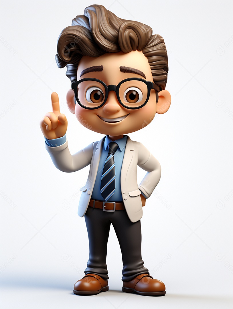 Desenho de homem jovem de negócio