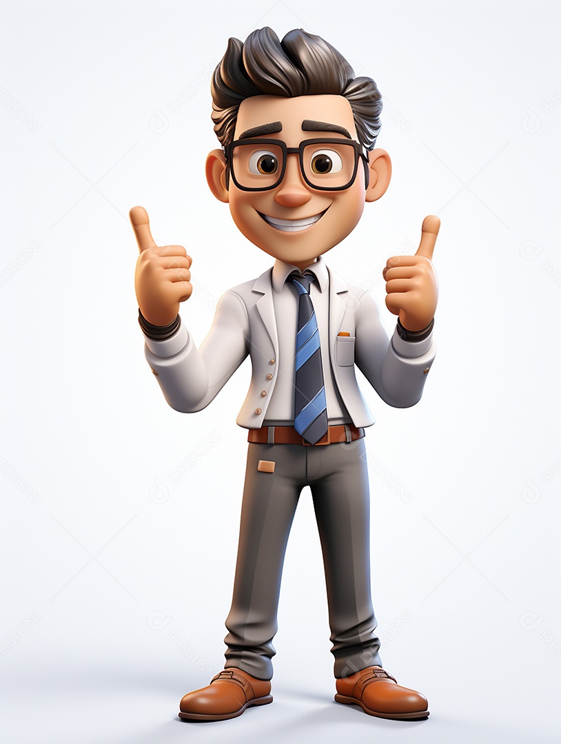 Desenho de homem jovem de negócio