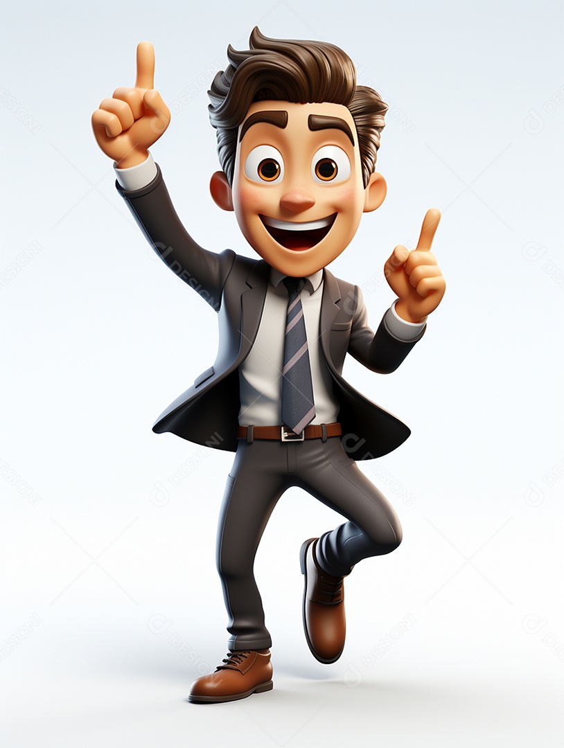 Desenho de homem jovem de negócio