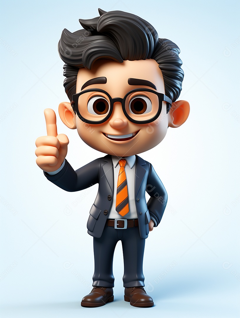 Desenho de homem jovem de negócio