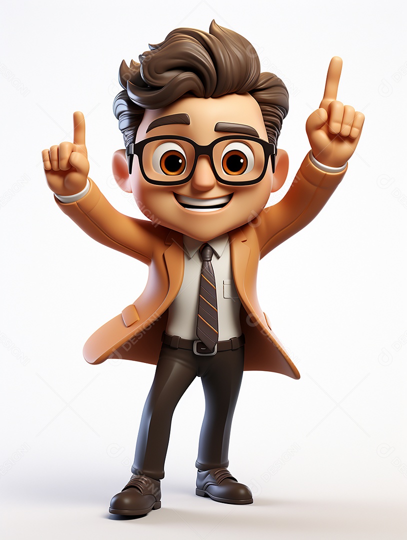 Desenho de homem jovem de negócio