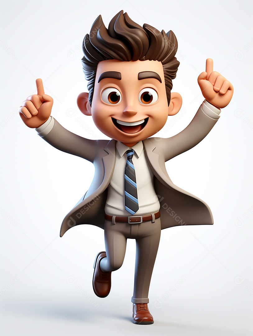 Desenho de homem jovem de negócio