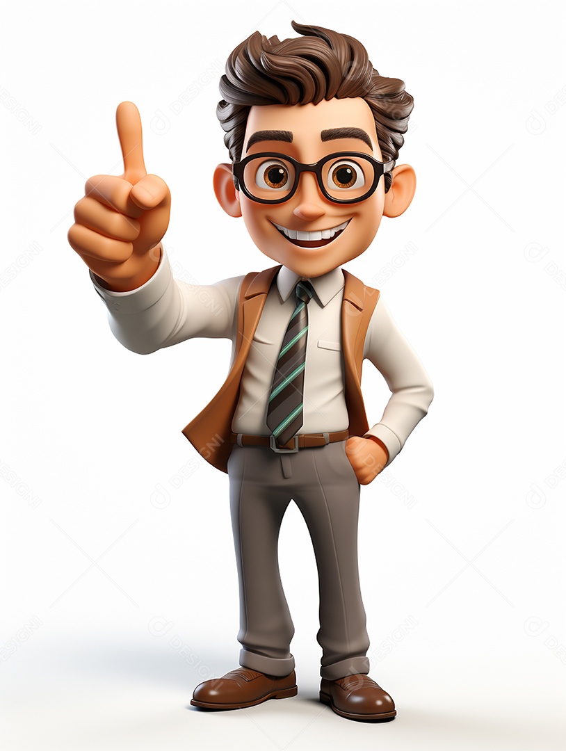 Desenho de homem jovem de negócio