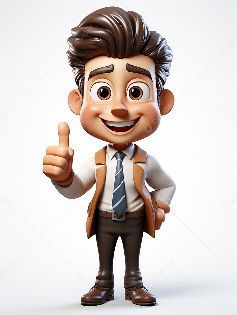 Desenho de homem jovem de negócio