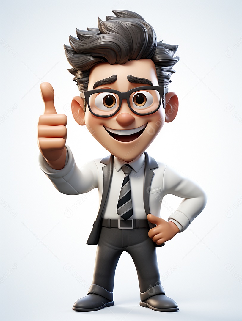 Desenho de homem jovem de negócio