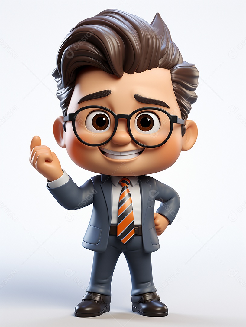 Desenho de homem jovem de negócio